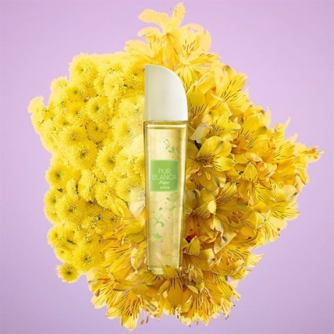 Parfum femei Avon Pur Blanca Hope 50 ml, apa de toaleta floral fructata cu bergamota, mandarina, trandafir, iasomie, note verzi, mosc si lemn alb [2]