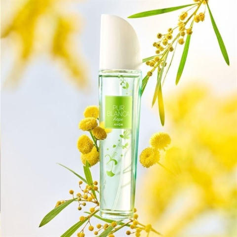 Parfum femei Avon Pur Blanca Hope 50 ml, apa de toaleta floral fructata cu bergamota, mandarina, trandafir, iasomie, note verzi, mosc si lemn alb [4]