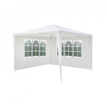 Pavilion 3x3m pentru curte,gradina,evenimente cu 2 pereti laterali - Alb [1]