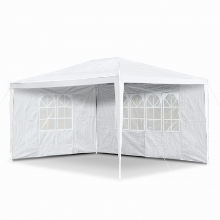 Pavilioane - Pavilion 3x3m pentru curte,gradina,evenimente cu 2 pereti laterali - Alb