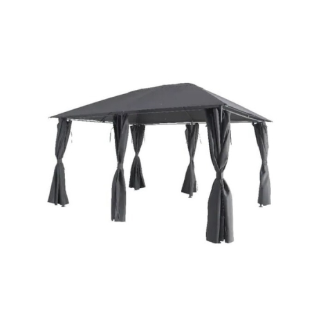 Pavilion de gradina metalic, structura rezistenta, culoare gri, dimensiuni 3x4m [2]