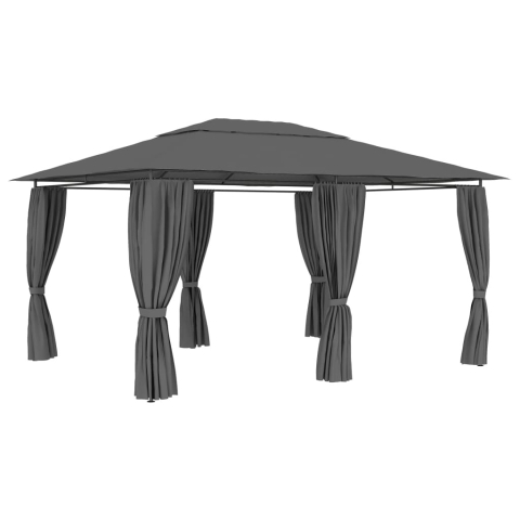 Pavilioane - Pavilion de gradina metalic, structura rezistenta, culoare gri, dimensiuni 3x4m