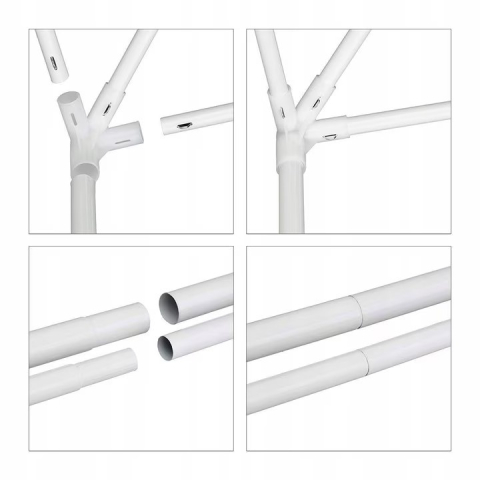 Pavilion / Foisor de gradina impermeabil 3x6x2.5 m, cadru metalic din otel, acoperis din polietilena 100 g/m², alb, rezistent la apa si UV, pentru curte, terasa si eveniment [9]