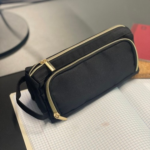 Penar multifunctional pentru scoala si birou, cu 2 compartimente si organizare inteligenta, material Oxford, negru [6]