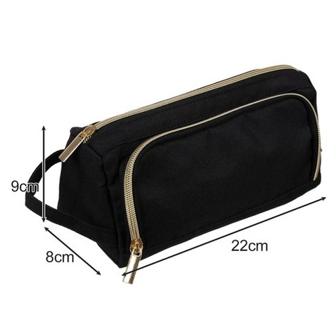 Penar multifunctional pentru scoala si birou, cu 2 compartimente si organizare inteligenta, material Oxford, negru [1]