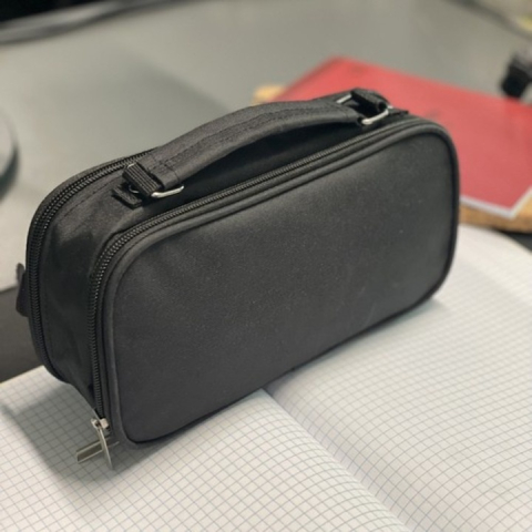 Penar neechipat, 2 compartimente, clapeta interioara tip organizator, agatatoare, 23 x 7.5 x 11 cm, negru – design elegant, functionalitate si durabilitate zilnica [4]