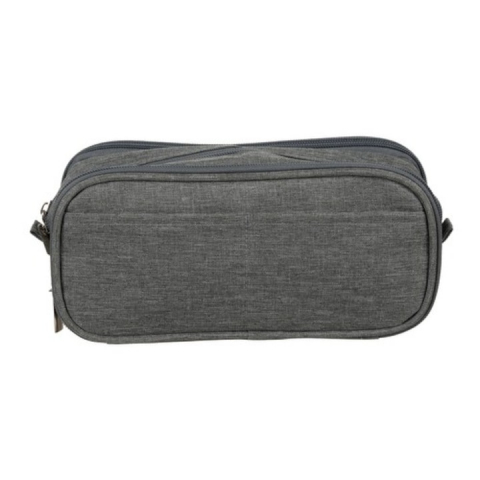Diverse copii - Penar pentru scoala cu 3 compartimente, 24x8.5x11 cm - Gri
