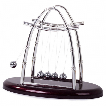 CASA & GRADINA - Pendul Newton pentru birou cu 5 bile, un gadget sau cadou uimitor, materiale de inalta calitate