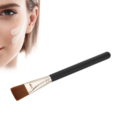 Pensula pentru pictura, body painting, cosmetice, multifunctionala, varf plat, peri sintetici fini, maner ergonomic, plastic, negru [6]