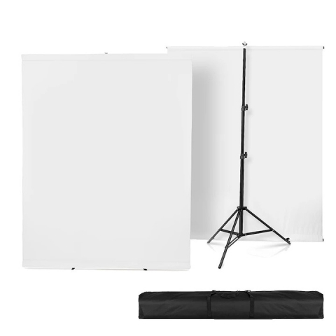 Panza fundal - Perete fundal de studio, trepied tip T, panza alba inclusa 200x150 cm, geanta transport inclusa