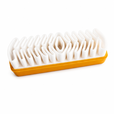 Cremă de față - Perie Crep Profesionala pentru Curatarea Pielii Intoarse si Nubuck, Radiera din Cauciuc Creponat, pentru Incaltaminte, Genti si Haine din Piele, 12.4 x 4 cm