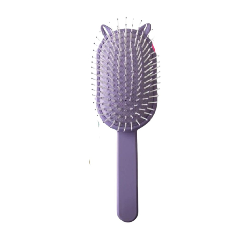 Perii păr - Perie de păr cu urechi de pisică, profesională, anti-încâlcire, cu peri flexibili și vârfuri rotunjite, maner ergonomic, pentru uz zilnic, 22 cm, mov – Dactylion