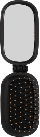 Perie de păr pliabilă cu oglindă Advance Techniques by Avon, compactă pentru poșetă, anti-încâlcire, cu peri flexibili și vârfuri rotunjite, neagră – Dactylion [1]