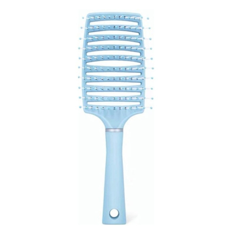 Spray & uleiuri corp - Perie de păr profesională ventilată, anti-încâlcire, cu peri flexibili și mâner ergonomic, pentru uscare rapidă și coafare zilnică, culoare bleu - Dactylion