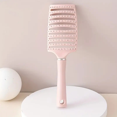 Perie de păr profesională, ventilată, anti-încâlcire, cu peri flexibili și mâner ergonomic, pentru uscare rapidă și coafare zilnică, roz – Dactylion [11]