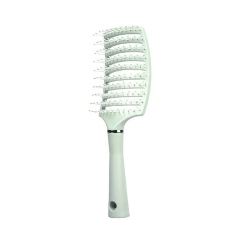 Spray & uleiuri corp - Perie de păr profesională, ventilată, anti-încâlcire, cu peri flexibili și mâner ergonomic, pentru uscare rapidă și coafare zilnică, verde – Dactylion