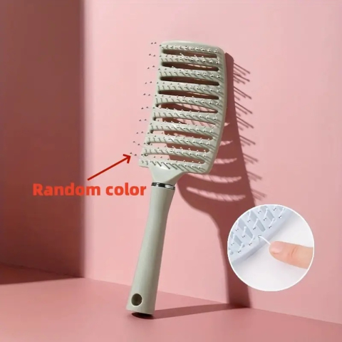 Perie de păr profesională, ventilată, anti-încâlcire, cu peri flexibili și mâner ergonomic, pentru uscare rapidă și coafare zilnică, verde – Dactylion [7]
