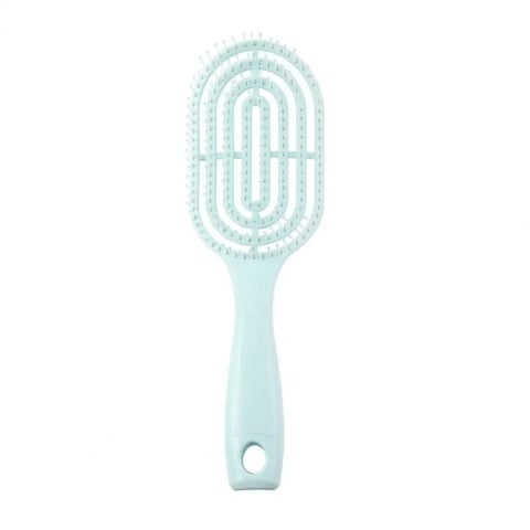 Perie de păr profesională, ventilată, anti-încâlcire, formă ovală, cu peri flexibili și mâner ergonomic, pentru uscare rapidă și coafare zilnică, verde – Dactylion [1]