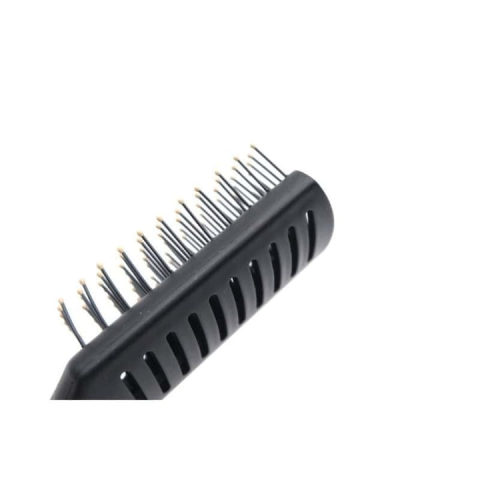 Perie de par profesionala, ventilata, dreptunghiulara, anti incurcare, cu peri flexibili si maner ergonomic, pentru uscare rapida si coafare zilnica, neagra cu insertii aurii [2]