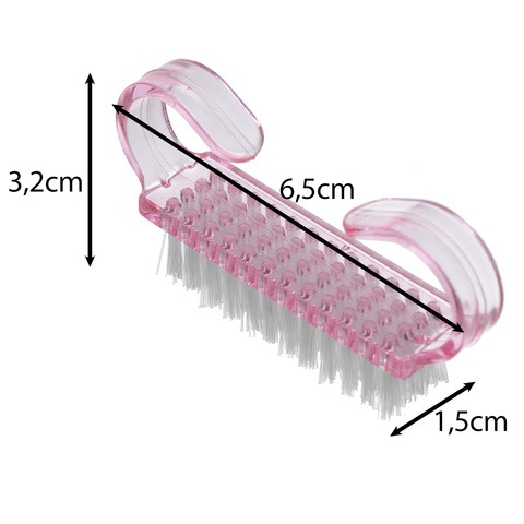 Perie pentru unghii, 6.5 x 3.2 x 1.5 cm, roz [6]