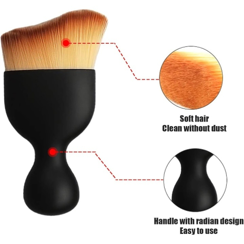 Perie profesionala pentru interior auto, plastic si nailon, curatare precisa, 10 x 4.5 x 2 cm, negru [13]