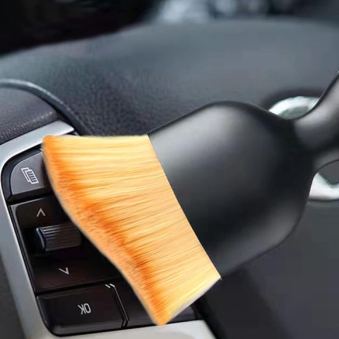 Perie profesionala pentru interior auto, plastic si nailon, curatare precisa, 10 x 4.5 x 2 cm, negru [14]