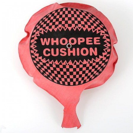 Alte jucarii copii - Pernita, balon pentru farse, zgomote amuzante, cu auto umflare, 16 cm - Rosu