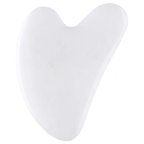 Ustensile îngrijire față - Piatra Gua Sha Jade - Alb