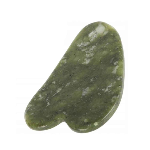 Piatra Gua Sha pentru masaj facial, corporal, 4.5 x 7 cm, instrument anti-imbatranire, jad, verde [2]