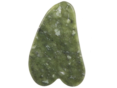 Piatra Gua Sha pentru masaj facial, corporal, 4.5 x 7 cm, instrument anti-imbatranire, jad, verde [6]
