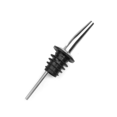CASA & GRADINA - Picurator profesional negru 10.5 cm, diametru 2.5 cm, dop din inox cu etansare din silicon pentru turnare precisa a bauturilor