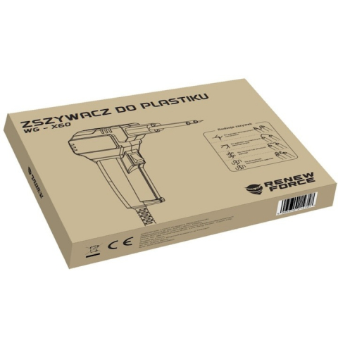 Pistol pentru lipit si sudat plastic, putere 50W, 4 tipuri de capse, 200 capse incluse, Negru [2]