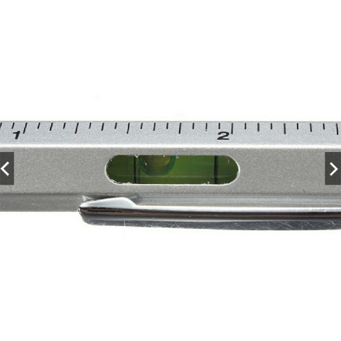Pix multifunctional 6 in 1, rigla, 2 surubelnite, touchscreen, nivela cu bula, metal - Rosu [2]