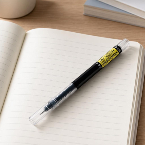 Pix negru 0.5 mm cu bila, cerneala pe baza de apa, varf fin pentru scriere precisa, scoala, birou, notite si documente [1]