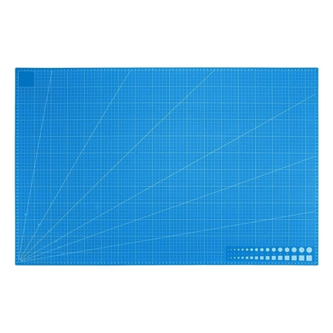 Placa de taiere fata-verso A1, 60 x 90 cm, cu auto-vindecare, grila precisa si suprafata profesionala, albastra, ideala pentru croitorie, craft, arhitectura si proiecte DIY [8]