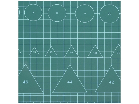 Placa de taiere fata-verso A2, 45 x 60 cm, cu auto-vindecare, grila precisa si suprafata profesionala, verde, ideala pentru croitorie, craft, arhitectura si proiecte DIY [2]