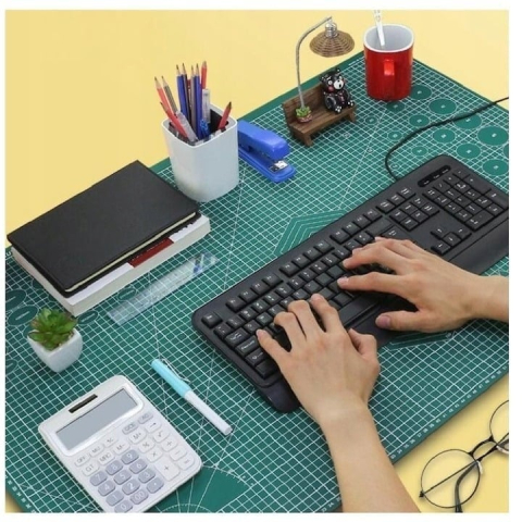 Placa de taiere fata-verso A5, 15 x 22 cm, cu auto-vindecare, grila precisa si suprafata profesionala, verde, ideala pentru croitorie, craft, arhitectura si proiecte DIY [5]