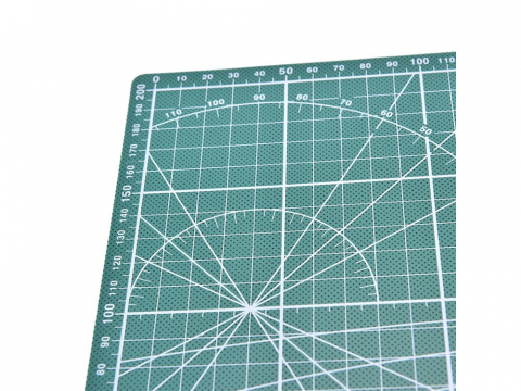 Placa pentru taiere precisa, modelare, fata-verso, cu auto-vindecare A4, 22 x 30 cm, scara clar vizibila, verde [1]