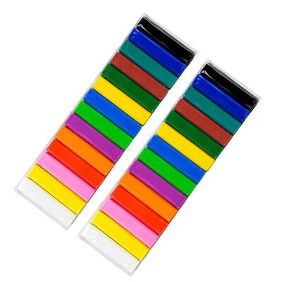Jucării de desenat - Plastilina multicolor 15 culori/set, 2 seturi, 340 g, 30 batoane 6 x 1 x 1 cm, pentru copii 3+ ani, modelaj creativ, non-toxica, fara gluten