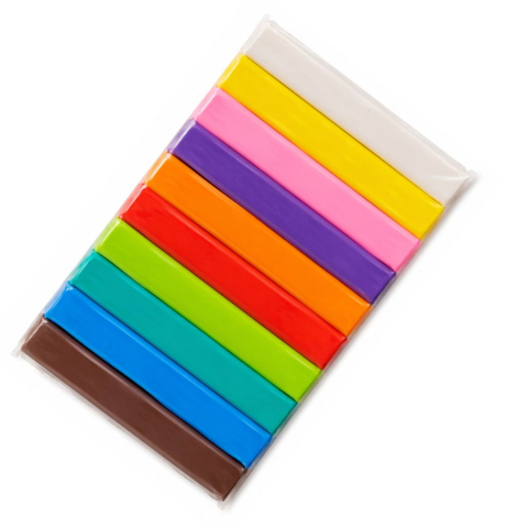 Plastilina multicolor 200 g, 10 culori in batoane, non-toxica pentru copii, modelaj artistic, creatii 3D, proiecte educative, scoala si gradinita