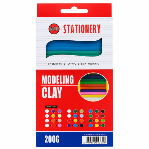 Plastilina multicolor 200 g, set 10 batoane pentru modelaj, non-toxica, activitati creative, lucru manual, scoala si gradinita [4]