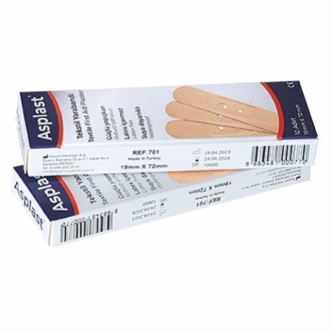 Cremă de corp - Plasture textil de prim ajutor, protectie pentru leziuni minore, pachet de 10 bucati, 19 x 72 mm