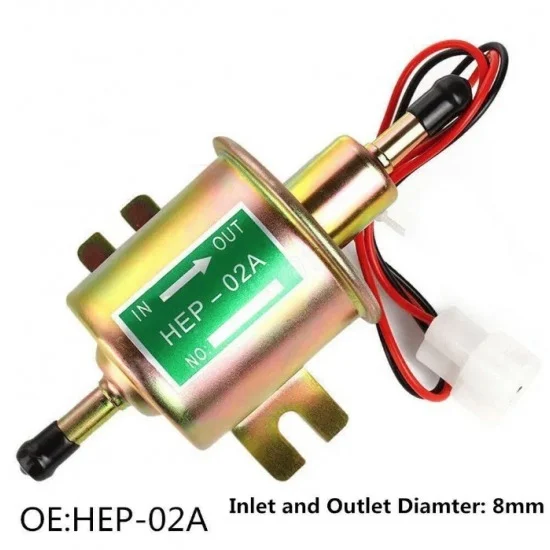 Pompa transfer combustibil 12V cu filtru incorporat, universala, Ø8 mm, 145 mm, alimentare benzina si motorina [2]