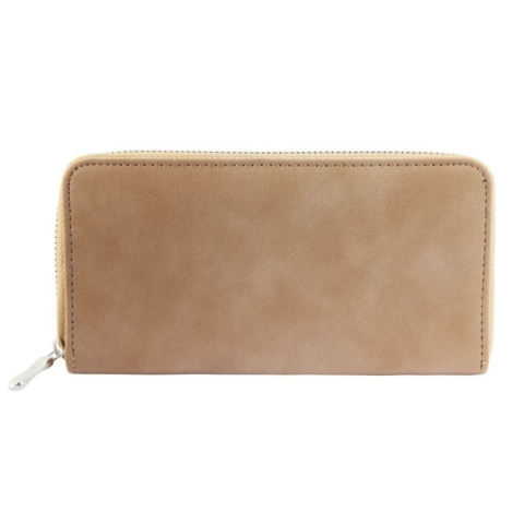 Portofel dama kaki 19 x 10 cm din imitatie de piele, model elegant cu fermoar, 8 sloturi carduri, 3 compartimente bancnote si buzunar monede [1]
