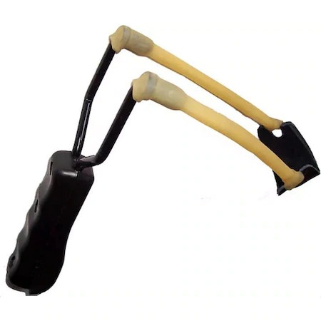 Jucarii de precizie - Prastie din cauciuc rezistent pentru copii,maner ergonomic cu suprafata anti-alunecare - Negru