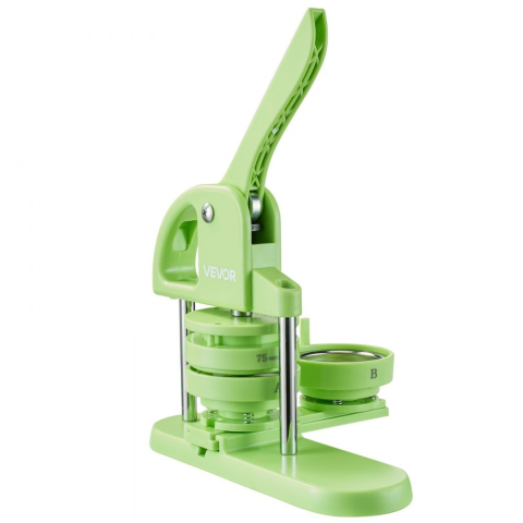 Presa insigne Dodaco 75 mm, set complet 100 piese, maner ergonomic, cutter circular, verde [10]