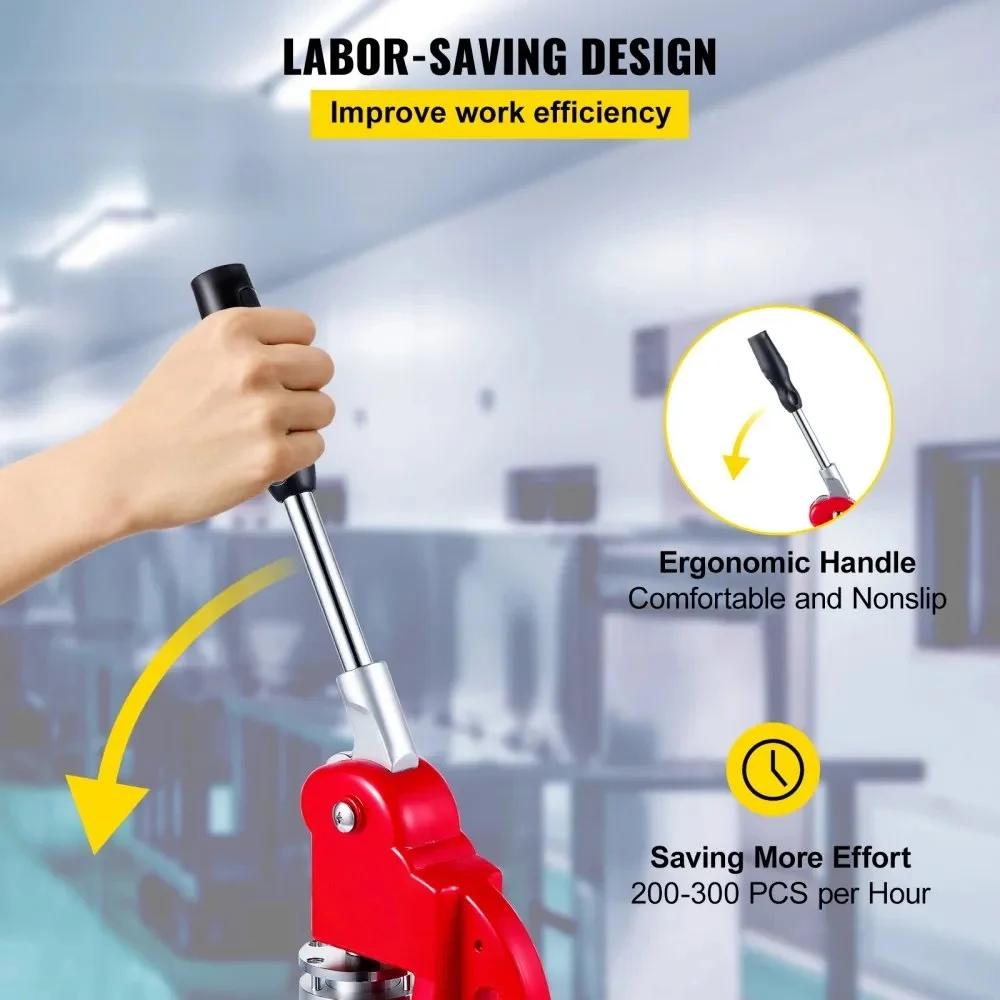 Presa profesionala pentru confectionarea insignelor 58 mm, aparat manual cu matrita inclusa, kit complet 200 componente, pentru ecusoane personalizate, evenimente si branding [7]