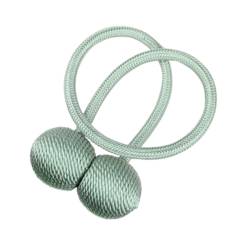 CASA & GRADINA - Prindere magnetica verde menta pentru perdele si draperii, 44 x 3 cm, snur decorativ din poliester, magnet puternic, reutilizabila, accesoriu pentru ferestre, 1 buc