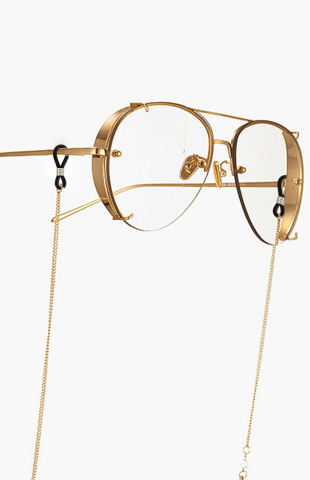 Prindere neagra pentru ochelari cu inel argintiu, capat pentru snur si lant ochelari, accesoriu fixare rame, 20 mm [2]