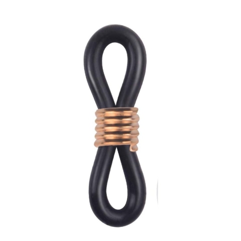 CASA & GRADINA - Prindere neagra pentru ochelari cu inel auriu, capat pentru snur si lant ochelari, accesoriu fixare rame, 20 mm